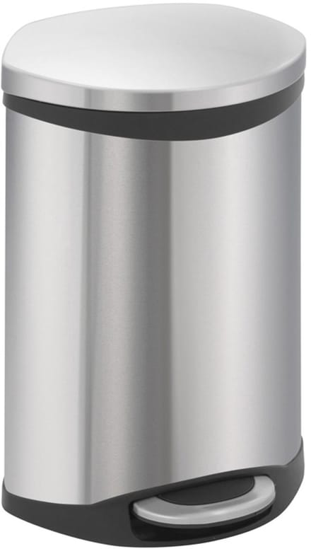 EKO - Shell Bin pedaalemmer 10 liter - Stainless steel Plastic - mat RVS - Prullenbak