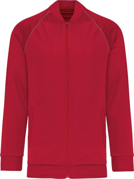 PROACT® Unisex trainingsjas met rits en biesje PA384 - Sporty Red - M