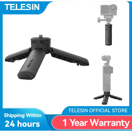 TELESIN Mini Quick Release Universele Statiefhandgreep voor GoPro Insta360 DJI Osmo Actiecamera Met 1/4 Schroefadapter Mini Tripod