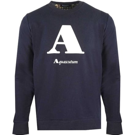 Aquascutum Unisex Volwassenen Logo Sweatshirt (Marine)