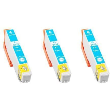 Epson compatible T2632 (T26XL) inktcartridge cyaan, 3 pak