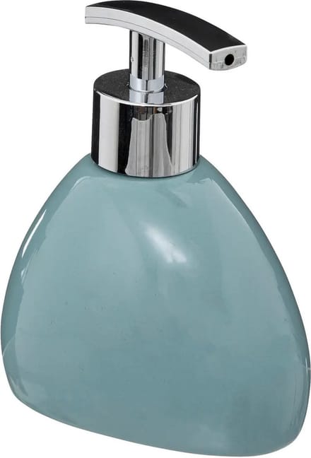 5Five Zeeppompje/dispenser - keramiek - blauw - 300 ml - navulbaar - toilet/badkamer/keuken
