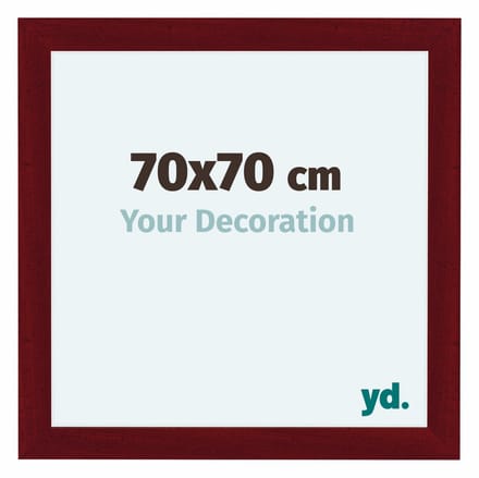 Your Decoration - Fotolijst 70x70 cm - MDF - Wijnrood Geveegd - Como