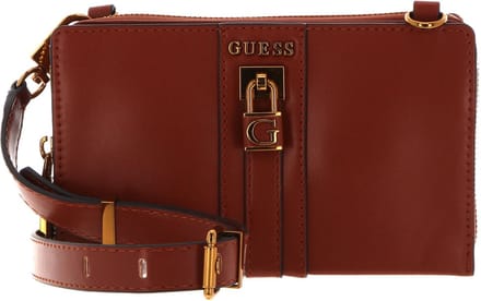 GUESS Schoudertas Ginevra Mini Girlfriend Crossbody Whiskey Bruine