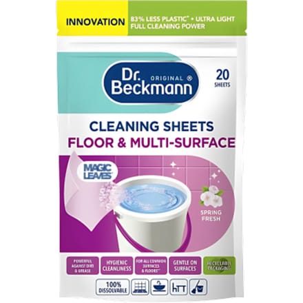 Dr. Beckmann Cleaning Sheets Floor &amp; Multi-Surface Spring Fresh 20 st