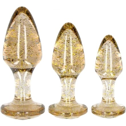 Shots - Ouch! Acryl Butt Plug Set gold