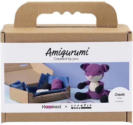 CC Craft Kit Amigurumi , Fox, black, plum, 1 pack