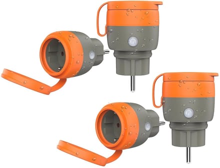 Buiten Slimme Stopcontact 16A - Compatibel met Alexa & Google Home - 4-Pack