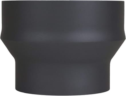 Kachelpijp uitbreiding Ø 150 mm tot Ø 200 mm - Zwart metallic