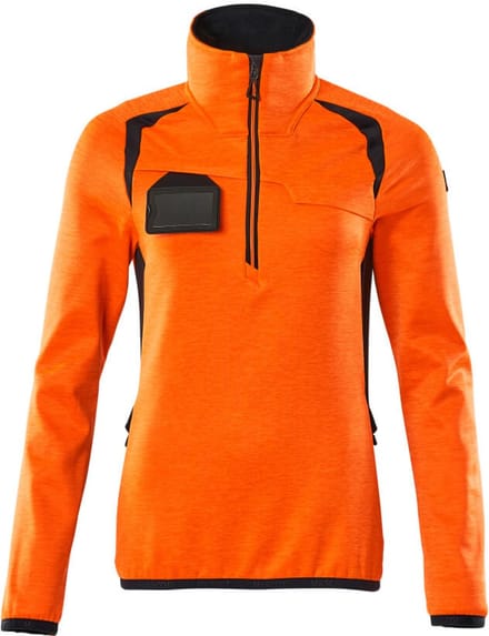 Mascot Accelerate Safe Fleecetrui met korte rits 19353-316 - hi-vis oranje/donkermarine - M