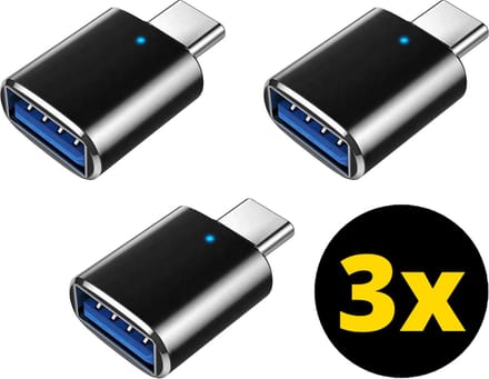 ThunderGold 3x USB C naar USB A Adapter - USB C naar USB Adapter - USB C naar USB A Converter - USB C naar USB A Female