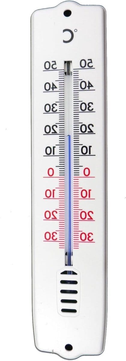 Buitenthermometer - Tuinthermometer Weerstation - Temperatuur Meten - Analoge Weergave - 200 mm Lengte - Wit