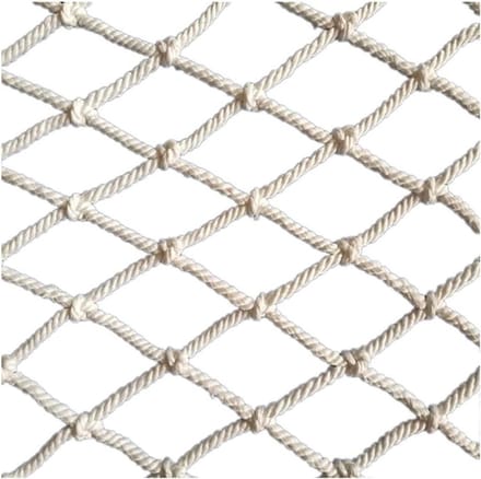 Veiligheidsnet - Balustrade net - Huisdier beschermen - Handgeweven constructie - 4x4 meter - Wit
