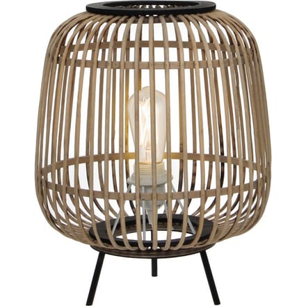 Mica Decorations - Nimes Tafellamp - H37 x Ø29 cm - Bamboe - Lichtbruin