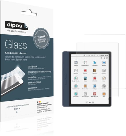 dipos – 2x Matte Pantserfolie geschikt voor Bigme B7 | 9H Screenprotector