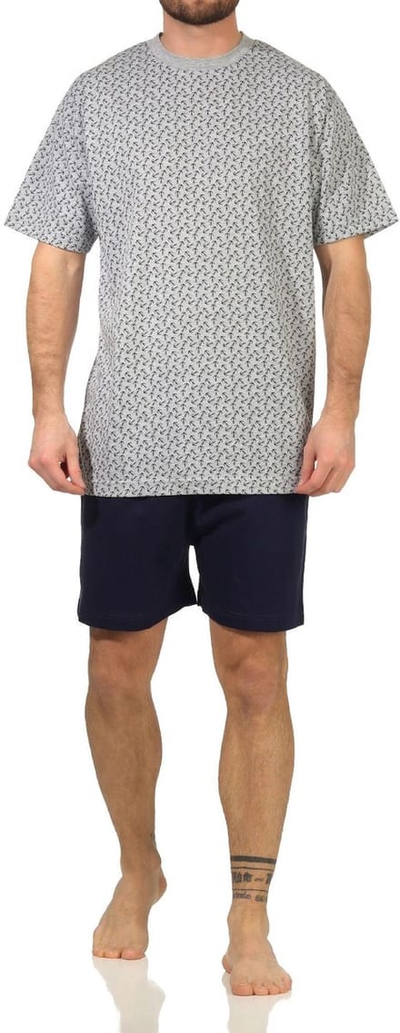 Herenpyjama korte mouw in maritieme look - 112 105 10 717