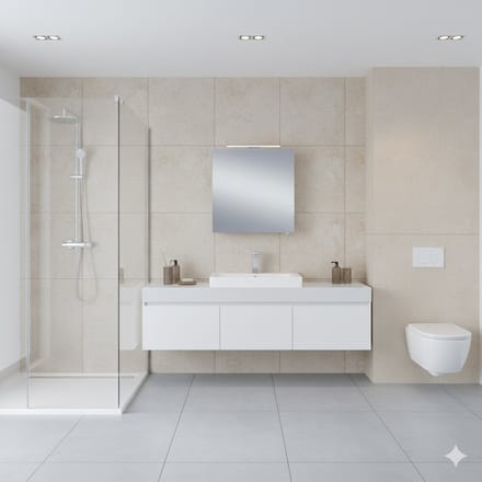 AquaVik Spiegelkast Lysande 60x60x14 cm LED