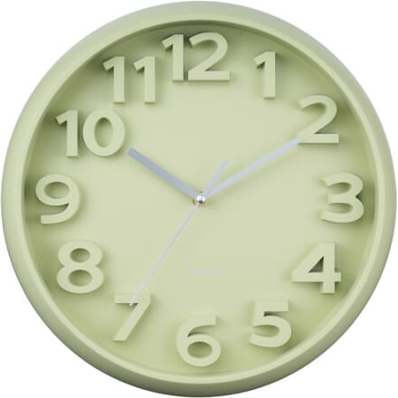 Karlsson wandklok elevated classic numbers tea green- Ø33,5cm