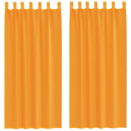 vidaXL - Gordijnen - met - lussen - 2 - st - 140x245 - cm - oranje