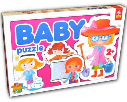 Trefl puzzel 4 Form-puzzels: beroepen - educatief speelgoed 2 stukjes.