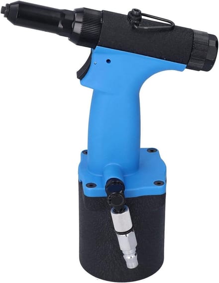 Luchtklinknageltang - Pneumatisch Klinkpistool - Metaal Bevestigen - Draaibare Koppeling - 2.4-4.8mm - Grijs