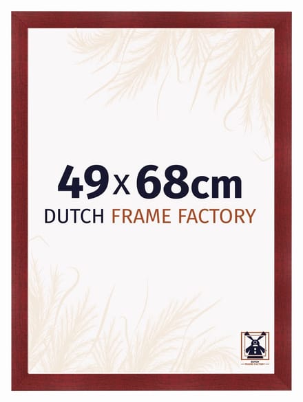 Fotolijst 49x68 cm - MDF - Wijnrood Geveegd - Praag