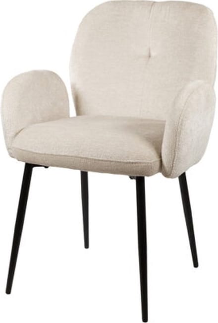 Eetkamerstoel Bobby met armleuning - Perfect Harmony - Ivory - Unique Collection - eetkamerstoelen set van 2