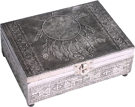 Tarot of sieradendoos dromenvanger - 18x13x6 - MDF - Aluminium - Vilt - Rubber - M