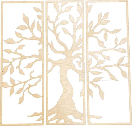 Levensboom drieluik berken triplex