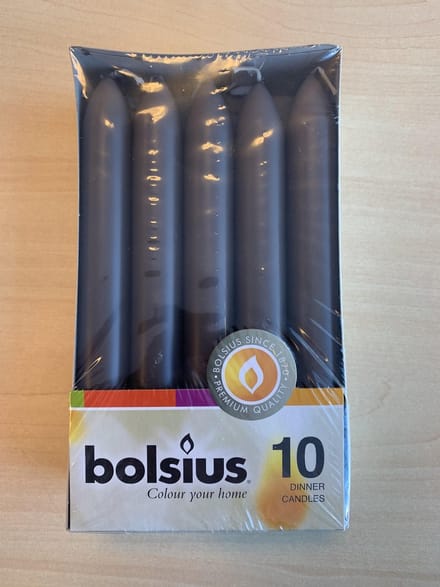 Bolsius Dinerkaarsen - Grijs - 10 stuks