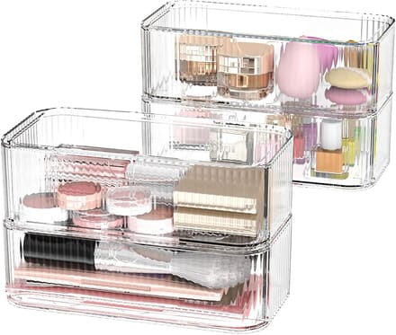 Opbergdozen Acryl - Laden Organizer - Cosmetica Sorteren - Stapelbaar Ontwerp - 17x10x5 cm - Transparant