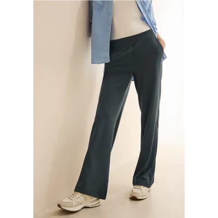 Basic broek met wijde pijpen