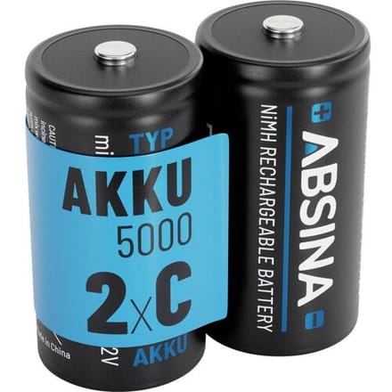 Oplaadbare C batterij (baby) Absina NiMH 1.2 V 4500 2 stuk(s)