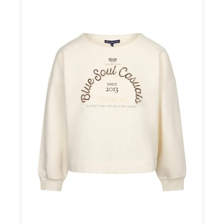 Red Button Terry sweater chestprint