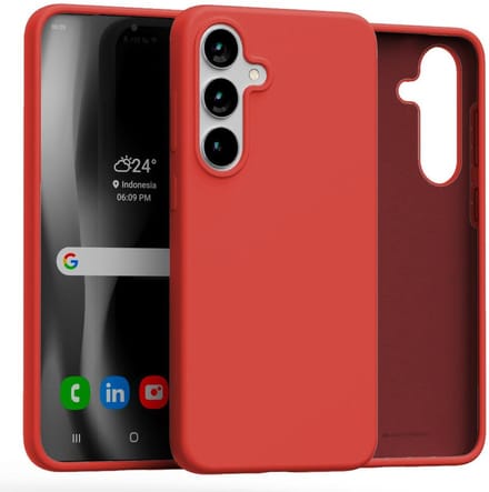 Mercury Silicone - Telefoonhoesje - Samsung Galaxy S25 Plus - Rood - Schokabsorberend