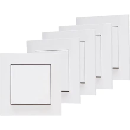 Kopp Wisselschakelaars Athenis Serie 5 Stuks Mat-wit