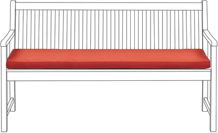VIVARA - Zitkussen - Rood - 152 x 54 cm - Polyester