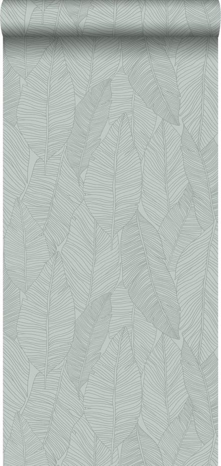 Origin Wallcoverings behang bladeren vergrijsd groen - 347711 - 0,53 x 10,05 m