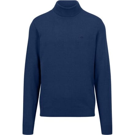 Fynch-Hatton Trui Rollneck Uni Color Superfine Cotton Night / male