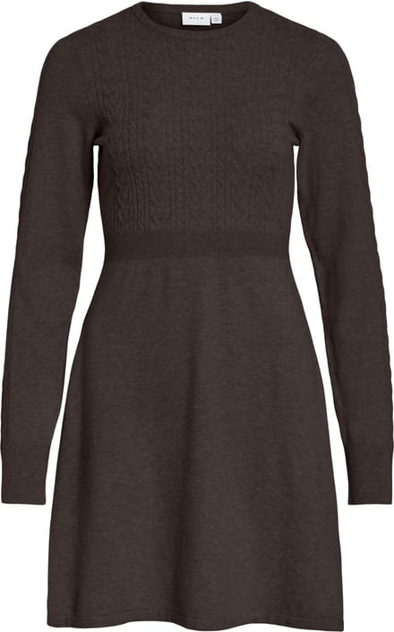 VILA - VIKERRY O-NECK L/S CABLE KNIT DRESS NOOS - Dames - Mini jurken