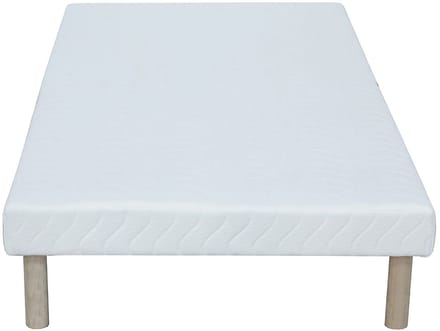 Vente-unique [NEW VERSION]Decoratieve gewatteerde bedbodem 90 x 190 cm 9 latten - Wit - ASTHENIS van YSMÉE