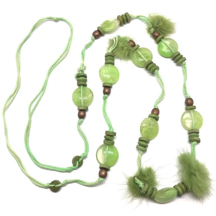 Behave - Lange kralen ketting - Groen - 120 cm