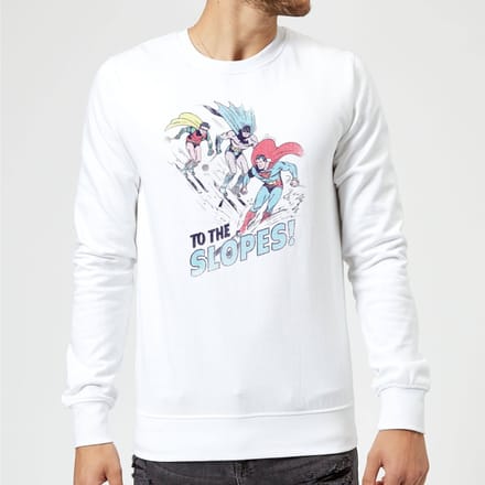 DC To The Slopes! Christmas Jumper - White - M