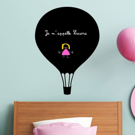Schoolbordsticker - uitwisbare zelfklevende muurstickers - BALLON - 75x55cm