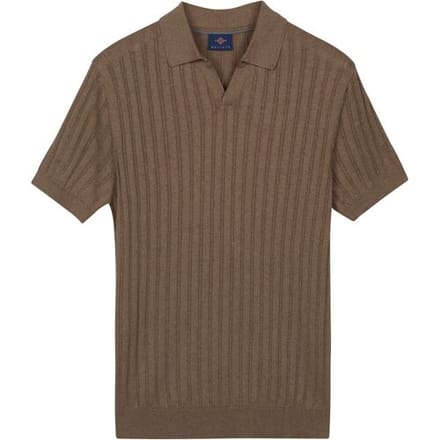 Baileys Polo Allover Drop Needle Knit Stripe Texture Taupe / male