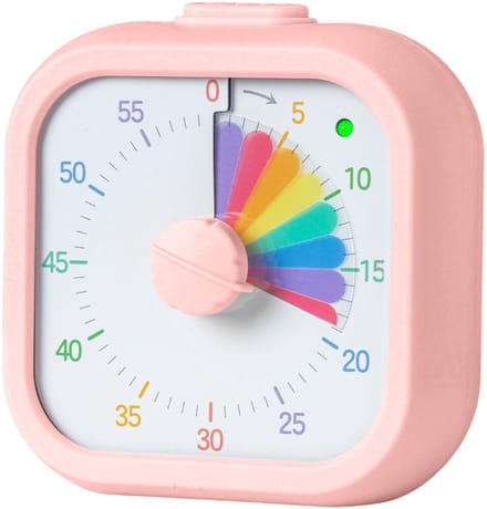 Visuele timer - regenboog - roze