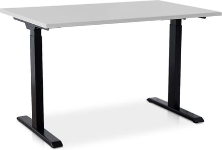 Zit-sta bureau snelslinger verstelbaar - MRC FAST FLEX | 140 x 80 cm | frame zwart - blad grijs