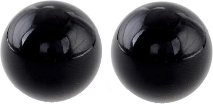 Behave - Grote zwarte parel oorstekers 1.4cm - modern statement