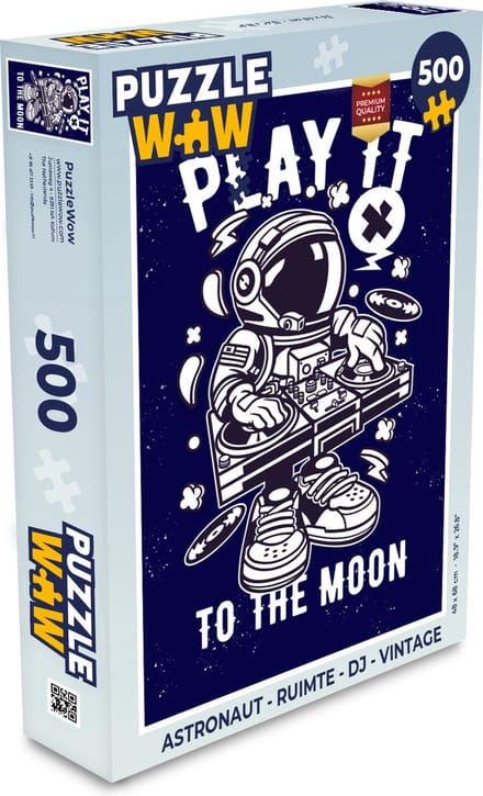 Puzzel Astronaut - Ruimte - DJ - Vintage - Legpuzzel - Puzzel 500 stukjes