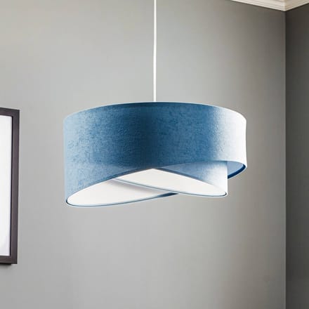Maco Design Hanglamp Vivien, tweekleurig, lichtblauw/wit